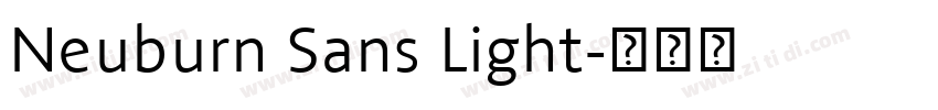 Neuburn Sans Light字体转换